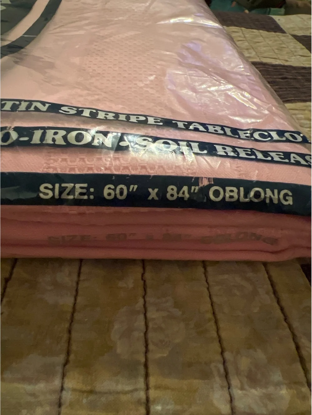 Avon Royalty Satin Stripe Oblong Tablecloth 60